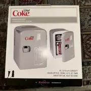 NEW Diet Coca Cola 6 Can Mini Cooler Mini Fridge 120VAC or 12VDC Home or Car