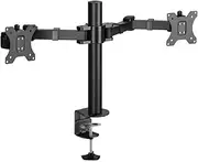 Brateck Dual Monitors Affordable Steel Articulating Monitor Arm, Matte Black