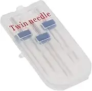 1Set Twin Stretch Machine Needle Double Twin Needles Pins Sewing Machine Double Needle for Brother Singer Sewing Machine Domestic Sewing Machine Sewing Machine Needles Sewing Notions Supplies