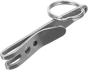 Flashlight Clip Keyring Compact Multi Use Clip for Hiking Camping Accessories Durable Keychain for Outdoor Enthusiasts Lightweight and Portable Silver