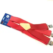 Red Genau Gear Suspenders Mens One Size Fits Most Lumberjack outfit men