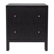 Ariana Bedside Table - Large Black