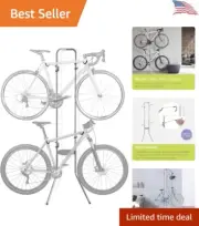 Compact Bike Storage Rack - Michelangelo 2 Bike Rack - Holds Up to 80 lbs