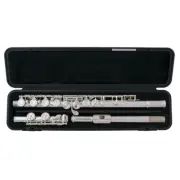 Yamaha YFL 222 Silver Student Flute Offset G Footjoint C with Hard Case + Bag--