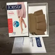 JOBST UltraSheer Thigh High Dot Band Closed Toe 20-30mmHg Sun Bronze Medium