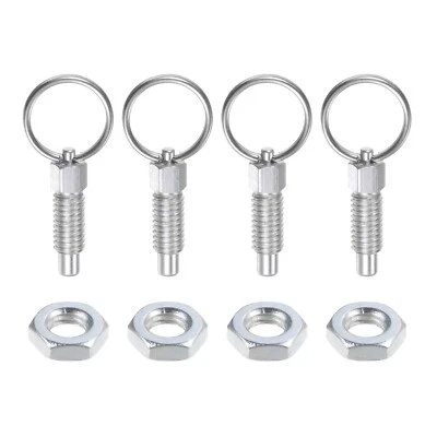4Pcs Sp M6*1 0.48" Thread Length Pin Dia.4mm Flat Head Galvanized