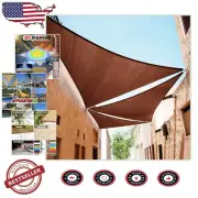 5' x 7' x 8.6' Brown Sun Shade Sail - Heavy Duty UV Block Canopy Fabric