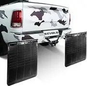 00108-2" Hitch Mounted Mud Flaps for Trucks, Truck Mud Flaps Heavy Duty Adjustable Removeable Height and Width, Universal Duty Mud Flaps System to Protects Trailers from Scratches and Dirt.