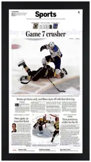 2019 Stanley Cup Finals Champions St Louis Blues Newspaper Print Framed!