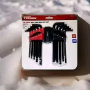 Hyper Tough ,black Oxide Finish 26pc Ball End Hex Key Set ,SAE/Mm