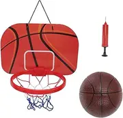 Indoor Mini Basketball Toy Cartoon Basketball Hoop Shooting Game Toy Plastic Frame Random Color