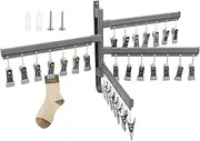 RV Clothes Drying Rack, Drying Rack Wall Mounted, Space Saving Drying Hanger Easy to Install Drying Rack Wall Mounted Safe Laundry Rack Protective Versatile Rotate Drying Hangers for Home (4-bar)