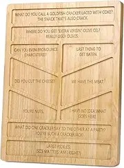 Vastsea Funny Charcuterie Boards with Jokes - Large Wooden Serving Platters for Entertaining, Wedding Hostess House Warming Gifts for New Home Women, Divided Cheeseboard, 17"×13"