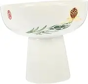 Yardwe Dessert Bowl Ice Cream Cups Footed Ceramic Pudding Bowl Smooth Surface Easy Clean