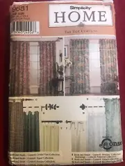SIMPLICITY #9681 - "CONSO" ( 8 STYLE ) TAB TOP CURTAIN - DRAPES PATTERN FF