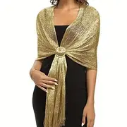 Sparkling Metallic Shawls and Wraps with Buckle,for Evening Dresses Party Wedding Bride Bridesmaid