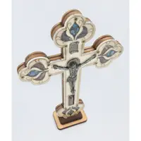 在飛比找蝦皮購物優惠-天主教聖物 以色列進口 雷射雕刻鑲嵌彩石  十字架 耶穌苦像