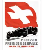 Vintage Auto Poster Swiss Grand Prix 1938 Print Armin Bieber