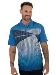 Cougars Quick Dry Polo Cobalt Navy Print