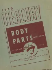 1950 Mercury Body ONLY Parts Number Book List Guide Interchange Drawings