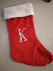 17 inch Christmas Stocking 3 1/2 inch letter K 275974