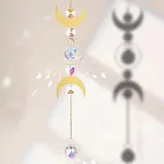 Suncatcher Crafts, Window Decoration Hanging Modern Colourful Suncatcher Crystal for Home Balcony Garden (45 cm, Colourful, Metal & Crystal) for Light Reflections Create Atmospheric Atmosphere