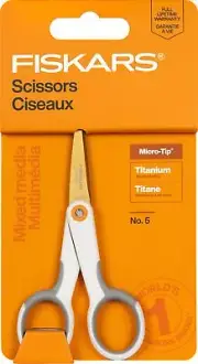 2 Pack Fiskars Softgrip Micro-Tip Scissors -5" 5A0025VS-1G8ML
