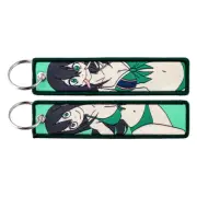 My Hero Academia Anime Manga Tsuyu Asui Waifu Embroidered Jet Tag Keychain