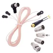 Fancasee Universal FM Antenna Dipole 75 Ohm F Male Push On Plug Coax Coaxial ...