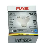 RAB MR16-6-830-25D-DIM 6W LED MR16 3000K Warm White Dimmable FL25 CRI80 GU5.3