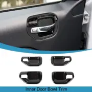 Carbon Fiber Inner Door Bowl Handle Shell Cover Trim for Jeep Compass 2010-2016