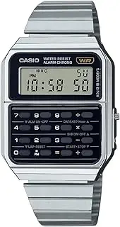 [Casio] CA500WE-1A Calculator Silver Strap Unisex Adult Watch, Black Dial, 43.2 × 34.4 × 8.2 mm