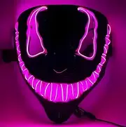 Venom LED Halloween Mask, LED Light up Mask Cosplay, Glowing in The Dark Mask Costume 3 Lighting Modes, Halloween Face Masks for Men Women