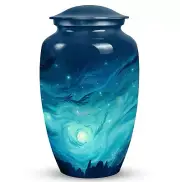 Whimsical Night Sky Silhouette Forest Large Urn Urns Ashes Adult Female Burial H