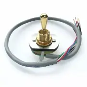Free-way 3x3-08 Prewired 6 Position Switch, Gold Finish with Gold Tip