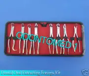 8 O.r Grade Oral Dental Tooth Extracting Forceps With Gold Handle Instruments