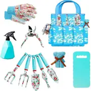 Garden Tool Set 11 Pieces Heavy Duty Flower Garden Tool Set Gardening Gifts for Women Men Birthday Rust-Resistant Aluminum Gardening Hand Tools Garden