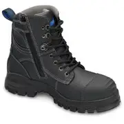 BLUNDSTONE 997 Black Platinum Leather Steel Cap Safety Boots