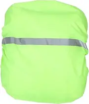 ifundom High Visibility Backpack Rain Cover with Reflective Strips Slip Buckle Strap Lightweight Storage Pouch for Hiking Camping Biking Outdoor Travel Light Green
