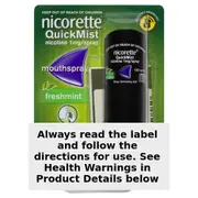 Nicorette Quit Smoking QuickMist Nicotine Mouth Spray Freshmint 150 Sprays