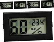 5pcs Compact Room Hygrometer Indoor Supply Digital Number Display Thermometer for Bedroom Office Lab