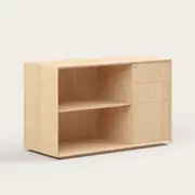 Recess Credenza | Home Office Storage | Sustainable Materials, Right / Maple