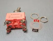 E-TEN1221 15A 250V AC 4PIN DPST ON-OFF 12mm Toggle Switch 1PCS