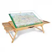 1500PCS Portable Puzzle Table with Legs Adjustable Jigsaw Wooden Puzzle Board