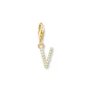 Buy Charm Pendant letter V gold plated by Thomas Sabo online - THOMAS SABO Australia