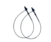 1000x 5" Loop Lock Pins Garment Snap Price Tag Tagging Retail Label Tie Fastener