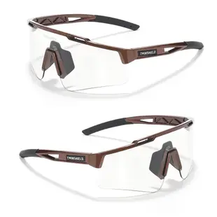 變色騎行運動眼鏡 防風砂 抗UV 可佩近視內鏡 可換鼻樑架