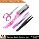 Eyebrow Hair Plucking Tweezers & Cuticle Nails Cutting Scissors Foot Rasp File