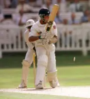 Benson and Hedges Super Cup Final 1999 Michael Vaughan is out- Old Cricket Photo