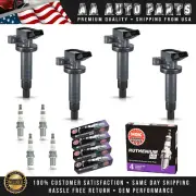 4 Ignition Coil & 4 NGK Ruthenium Spark Plug for Toyota Matrix 2003-2008 1.8L (for: Toyota)